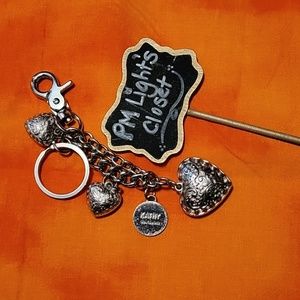 Kathy Van Zeeland Key Chain / Handbag Charm Silver